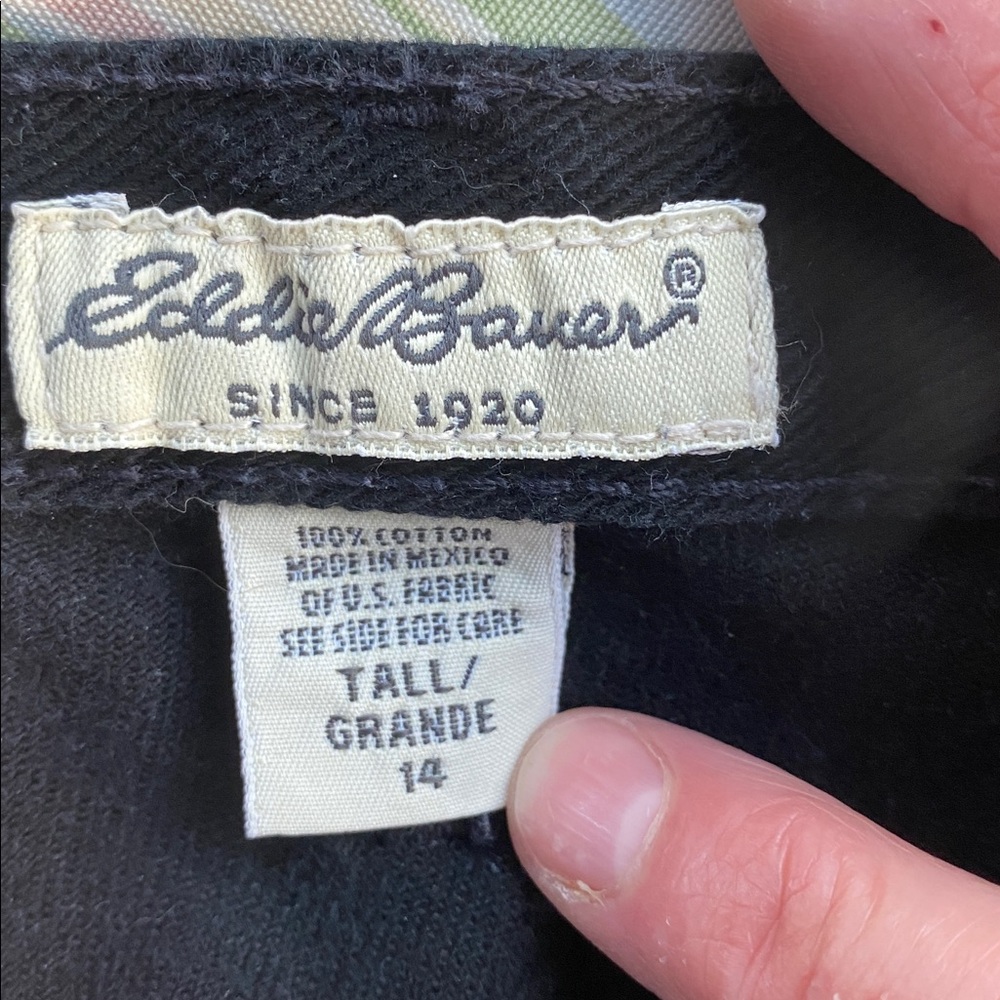 Eddie Bauer Black Jeans - Tall Straight Leg . Womens size 14 tall - Picture 4 of 4